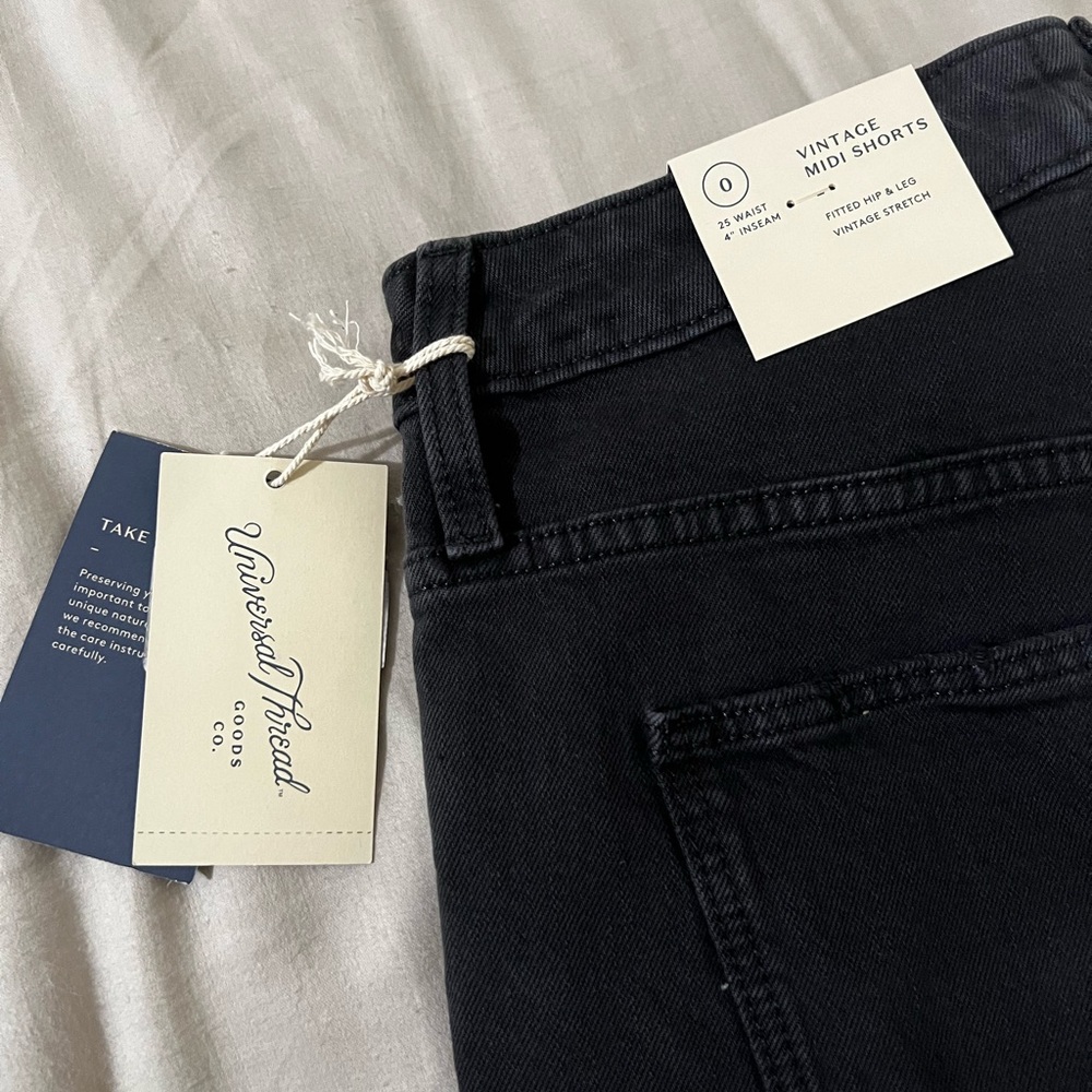 High Rise Denim Cut Off Shorts | Universal Thread - Picture 6 of 6